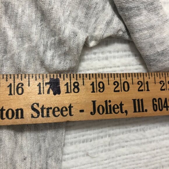 LUCKY BRAND Linen Ivory gray lightweight sweater with neck tie Boho Women size S - Picture 4 of 5